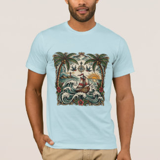 Camiseta Sailor Jerry Style Tropical Paradise T-Shirt – Tra