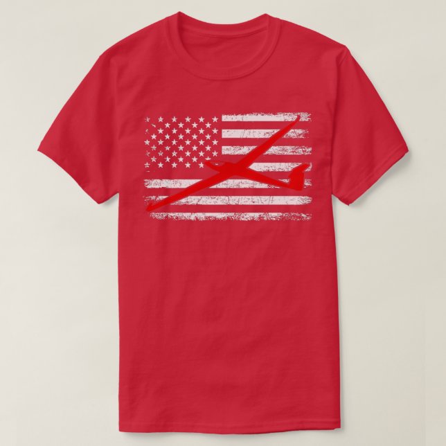 Camiseta sailplane american flag sailplane glider  (2)  (Diseño del anverso)