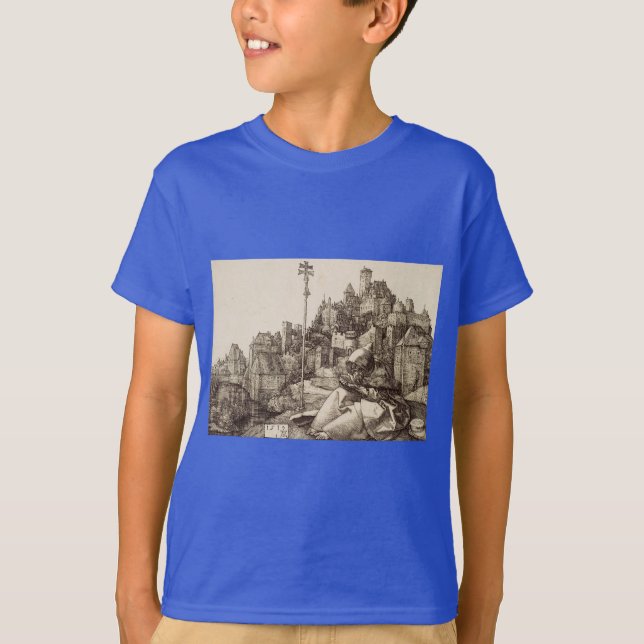 Camiseta Saint Anthony Reading por Albrecht Durer (Anverso)