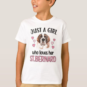 Camiseta Saint Bernard Chica Dog Lover Dueño De San Bernar
