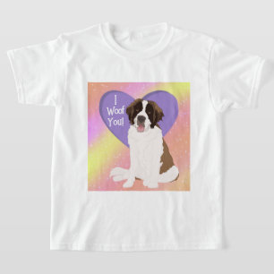 Camiseta Saint Bernard Día de San Valentín XOXO