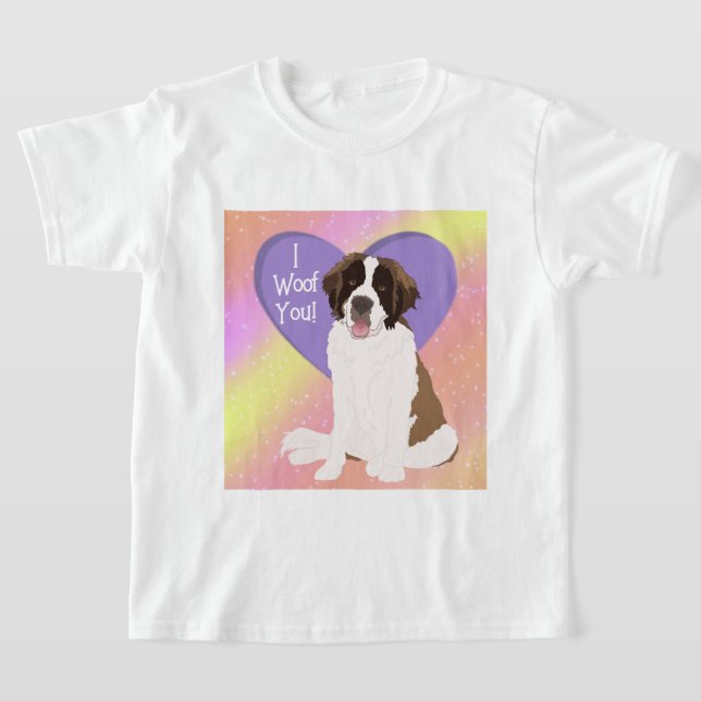 Camiseta Saint Bernard Día de San Valentín XOXO (Distribución)