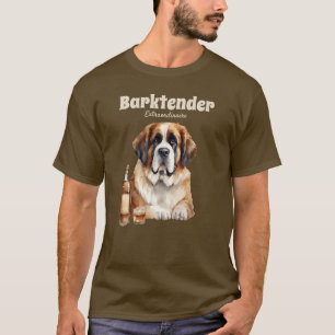 Camiseta Saint Bernard Dog Barktender Extraordinair