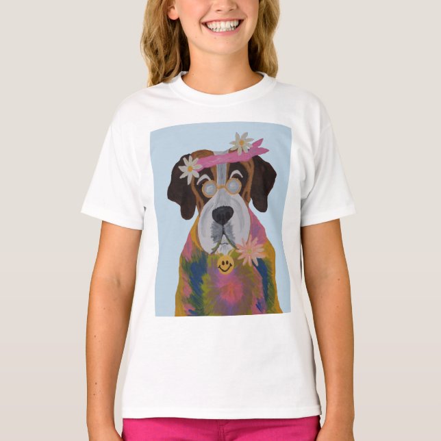 Camiseta Saint Bernard Hippie (Anverso)