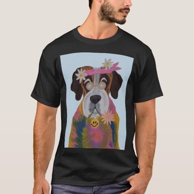 Camiseta Saint Bernard Hippie (Anverso)
