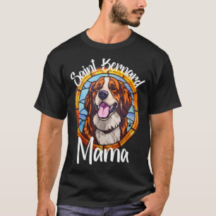 Camiseta Saint Bernard Mama Dog Mom Puppy Colorful Mascota