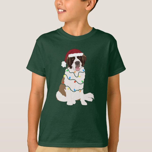 Camiseta Saint Bernard, navidades (Anverso)