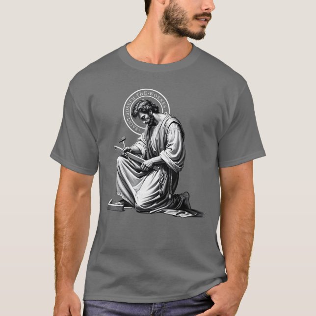 Camiseta Saint Catholic Church St Josephhe Worker Jesus Fat (Anverso)