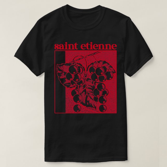 Camiseta Saint Etienne Original Retro Fan Art (Diseño del anverso)