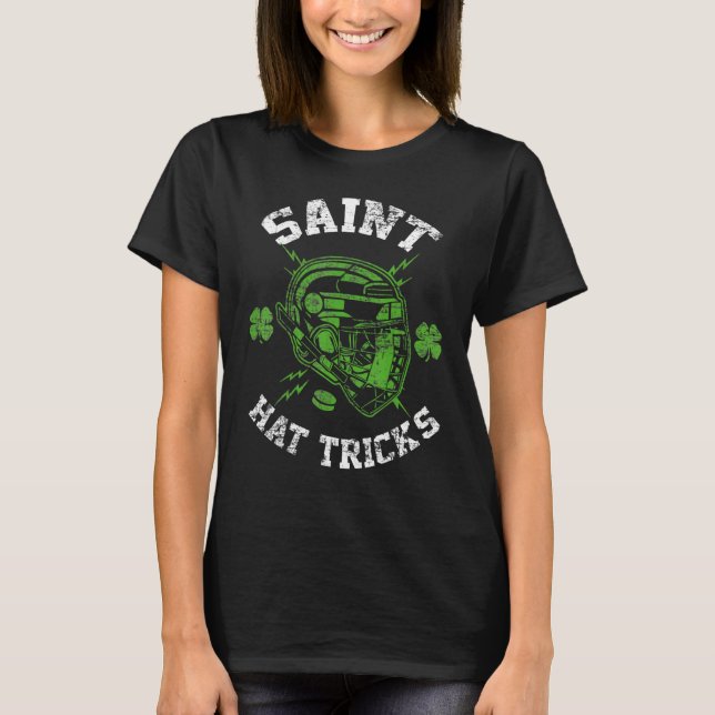Camiseta Saint Hat Tricks Leprechaun Lover Hockey St. Patri (Anverso)