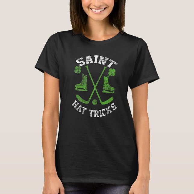Camiseta Saint Hattrick st Patrick's Day Hockey Hat Tricks  (Anverso)