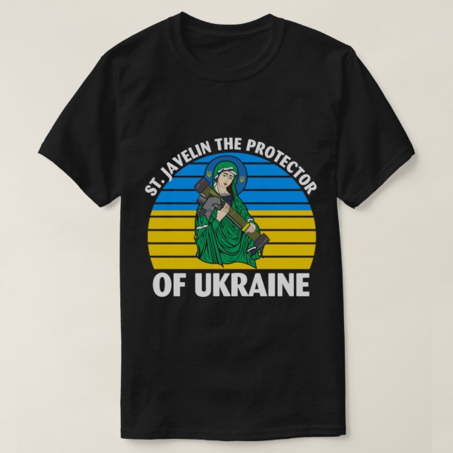 Camiseta Saint Javelin The Protector of Ukraine Ukrainian F (Diseño del anverso)