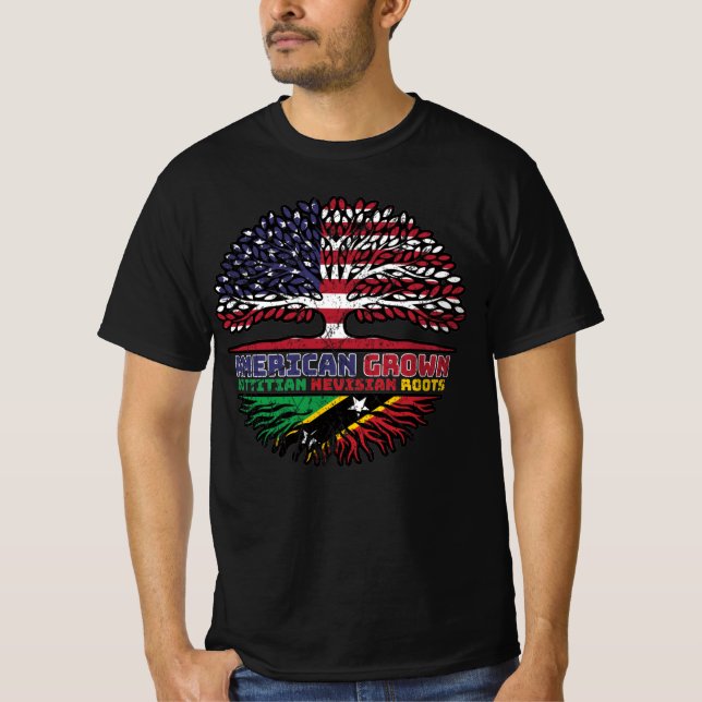 Camiseta Saint Kitts Nevis Kittitian Nevisian American USA (Anverso)