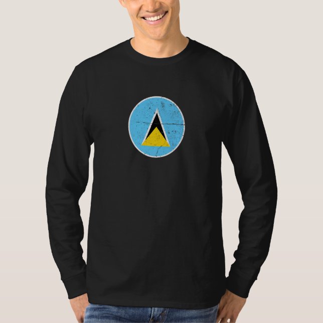 Camiseta Saint Lucia Proud Saint Lucian Flag  1 (Anverso)