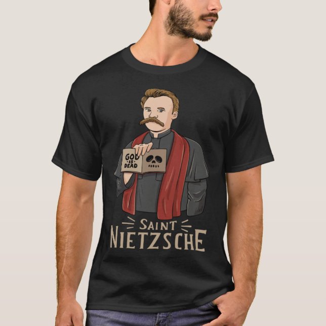 Camiseta Saint Nietzsche for a Philosophy Student (Anverso)