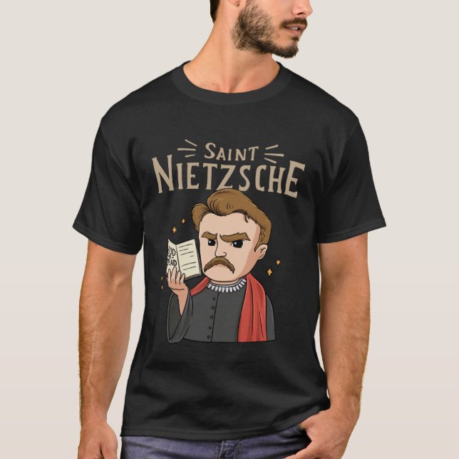 Camiseta Saint Nietzsche for a Philosophy Student  1 (Anverso)