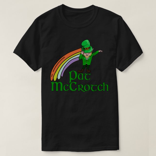 Camiseta Saint Pat McCrotch Funny Shamrock St (Diseño del anverso)