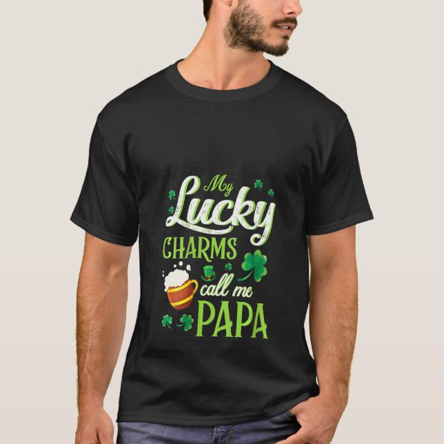 Camiseta Saint Patrick Beer Shamrock My Lucky Charm (Anverso)