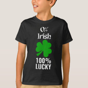 Camiseta Saint Patrick Paddys Day Irlanda Clover 0% Irlandé