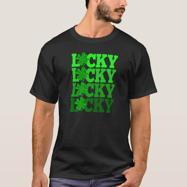 Camiseta Saint Patrick S Day Lucky Clover Shamrock Paddy Da (Anverso)