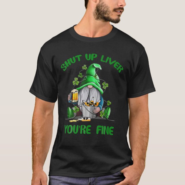 Camiseta Saint Patrick's callado Hígado, estás bien (Anverso)