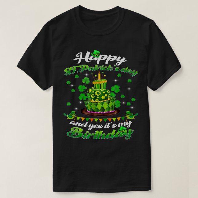 Camiseta Saint Patricks Day Birthday Born on St Patricks Da (Diseño del anverso)