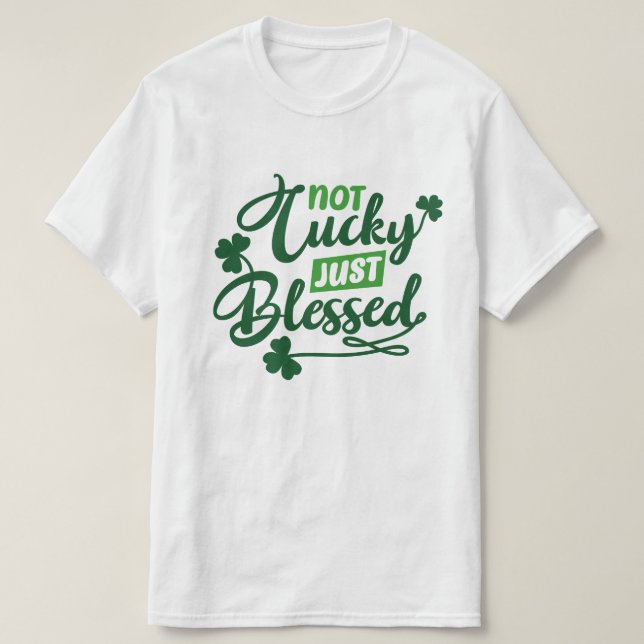 Camiseta Saint Patrick's Day Blessed Christian Graphic Tee (Diseño del anverso)