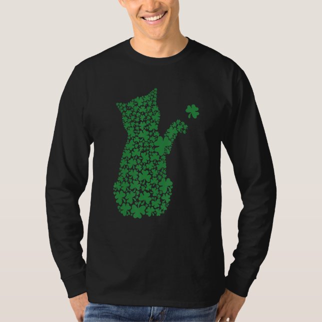 Camiseta Saint Patrick's Day Cat Shamrock Kitten (Anverso)