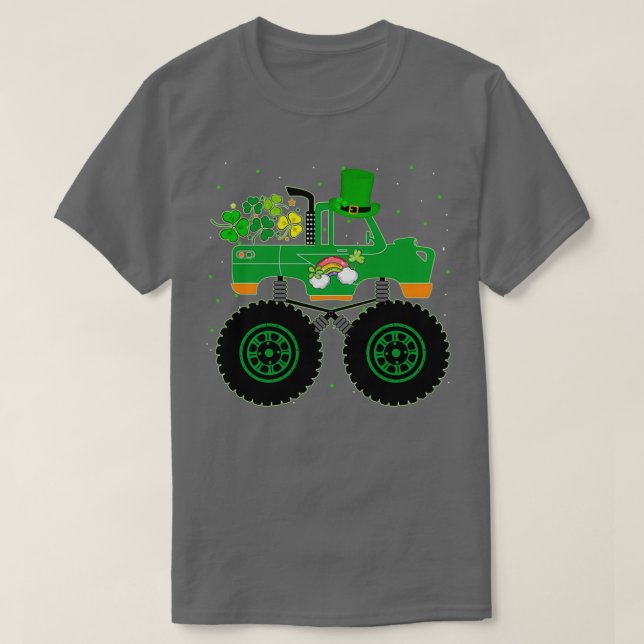 Camiseta Saint Patricks Day Gift for Monster Truck Lover Bo (Diseño del anverso)