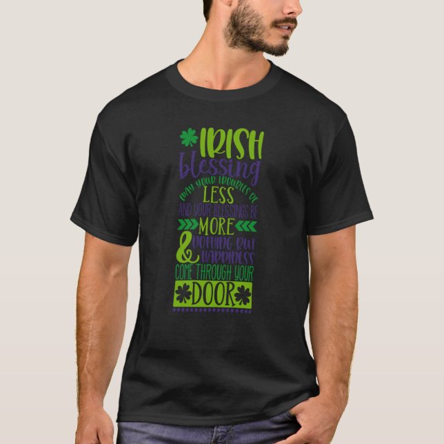 Camiseta Saint Patrick's Day Irish Blessing Lucky Charm Pad (Anverso)