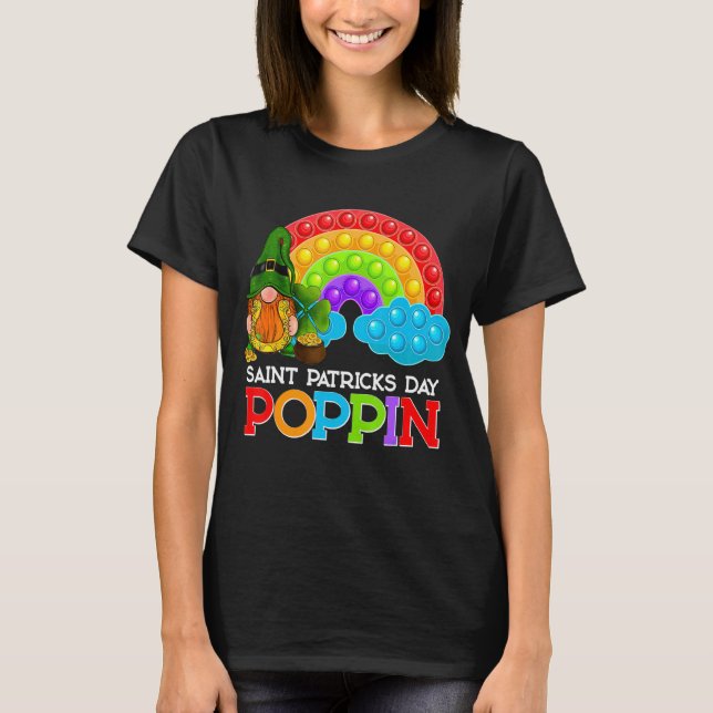 Camiseta Saint Patricks Day Leprechaun Rainbow Pop It Fidge (Anverso)