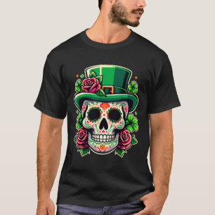 Camiseta Saint Patricks Day Sugar Skull La Catrina St Peddy