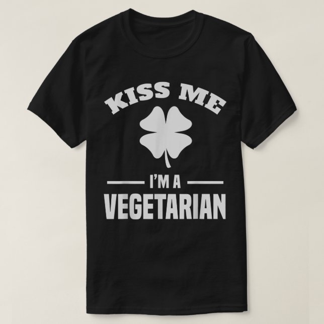 Camiseta Saint Patricks vegetariano me besa (Diseño del anverso)
