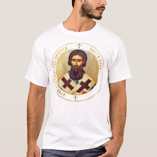 Camiseta Saint Sava, Serbia, Serbian Orthodox (Anverso)