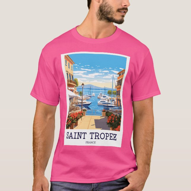 Camiseta Saint Tropez - France Travel Print - Tp012 (Anverso)