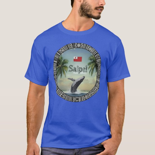 Camiseta Saipe Tonga Eua whale off grid Pacific island (Anverso)