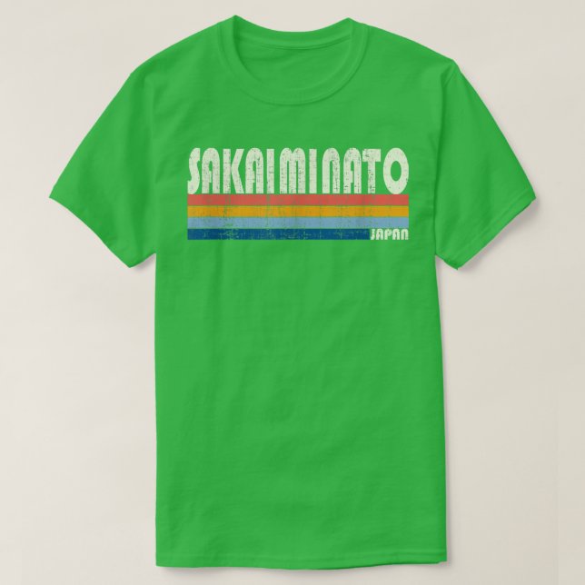 Camiseta Sakaiminato estilo retro vintage 70's 80, Japón (Diseño del anverso)