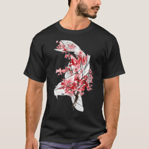 Camiseta Sakuara Koi Carp Nishikigoi Fish Art Japonés