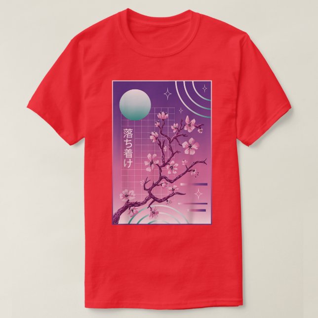 Camiseta Sakura 80's 90s Vaporwave A (Diseño del anverso)