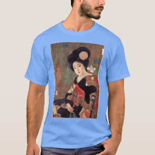 Camiseta Sakura Beer 1912 Japan Japanese Geisha Woman Flowe