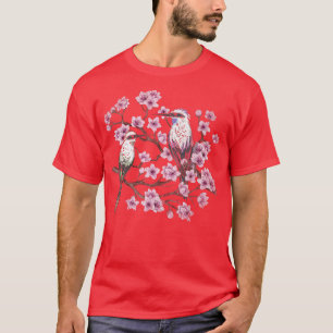 Camiseta Sakura Bird Animal Birwatching Cherry Blossom Bir