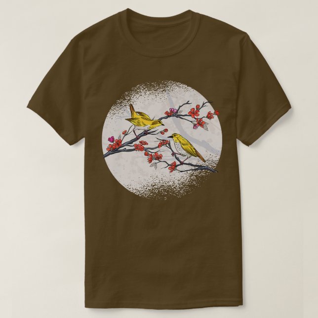 Camiseta Sakura Bird Lover Birgaville (Diseño del anverso)