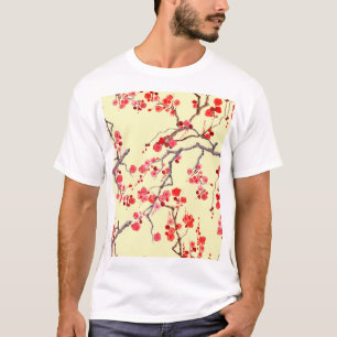 Camiseta Sakura Blossom Watercolor Patrón sin foco