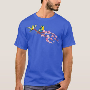 Camiseta Sakura Cerezo Blossom Naturaleza Bird Animal Flora
