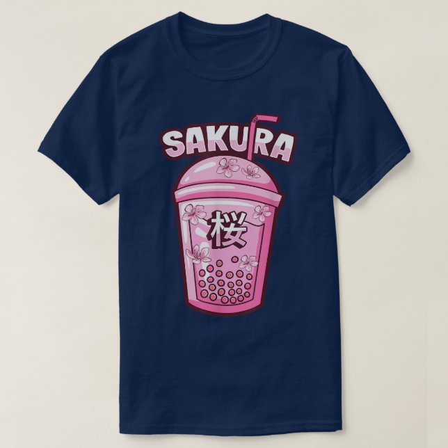 Camiseta Sakura Cherry Blossom Bubble Tea for Japanese Cult (Diseño del anverso)