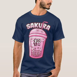 Camiseta Sakura Cherry Blossom Bubble Tea for Japanese Cult