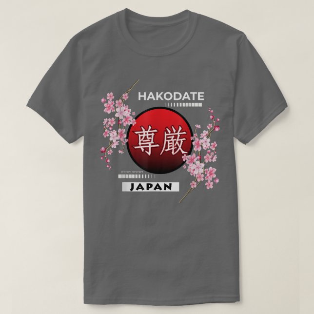 CAMISETA SAKURA CHERRY BLOSSOM EN CIUDADES DE JAPÓN, HAKODA (Diseño del anverso)