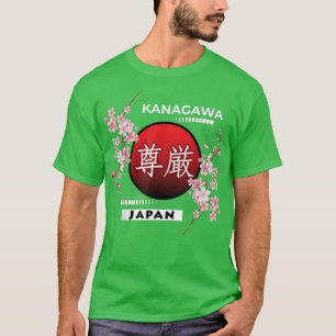 CAMISETA SAKURA CHERRY BLOSSOM EN CIUDADES DE JAPÓN, KANAGA
