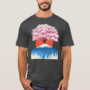 CAMISETA SAKURA CHERRY BLOSSOM EN EL MONTE FUJI DE JAPÓN