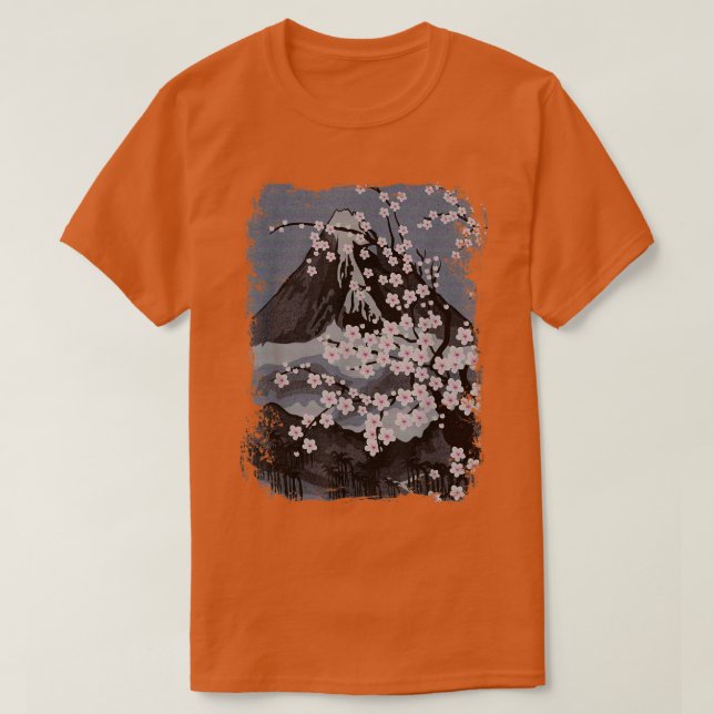 Camiseta Sakura Cherry Blossom & Mt (Diseño del anverso)